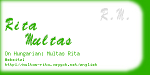 rita multas business card